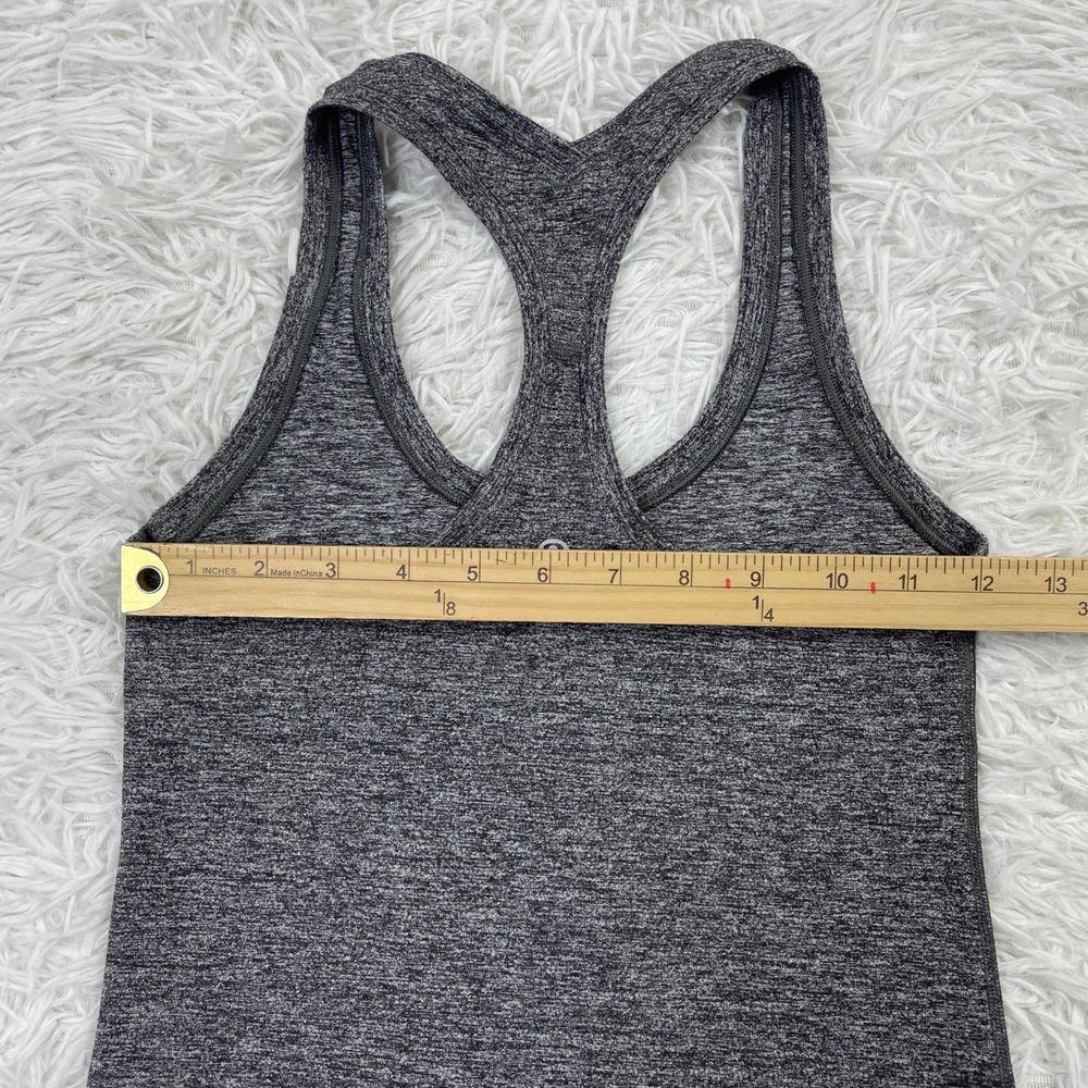 Lululemon Shirt Womens Extra Small Heathered Gray Cool Racerback Tank Top XS - Picture 5 of 7